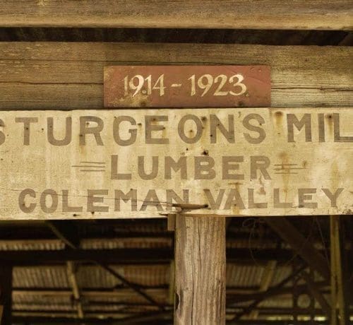 Original sign from Coleman Valley mill